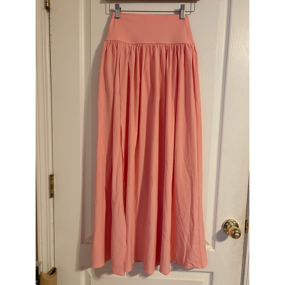 Halara Maxi Skirt Women XS Pink Excellent Built-in Shorts High Waist Side Slit